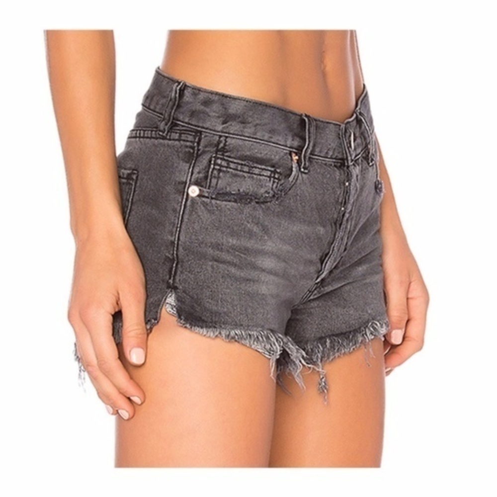 Free People We the Free Cut Off Denim Shorts - Picture 3 of 7